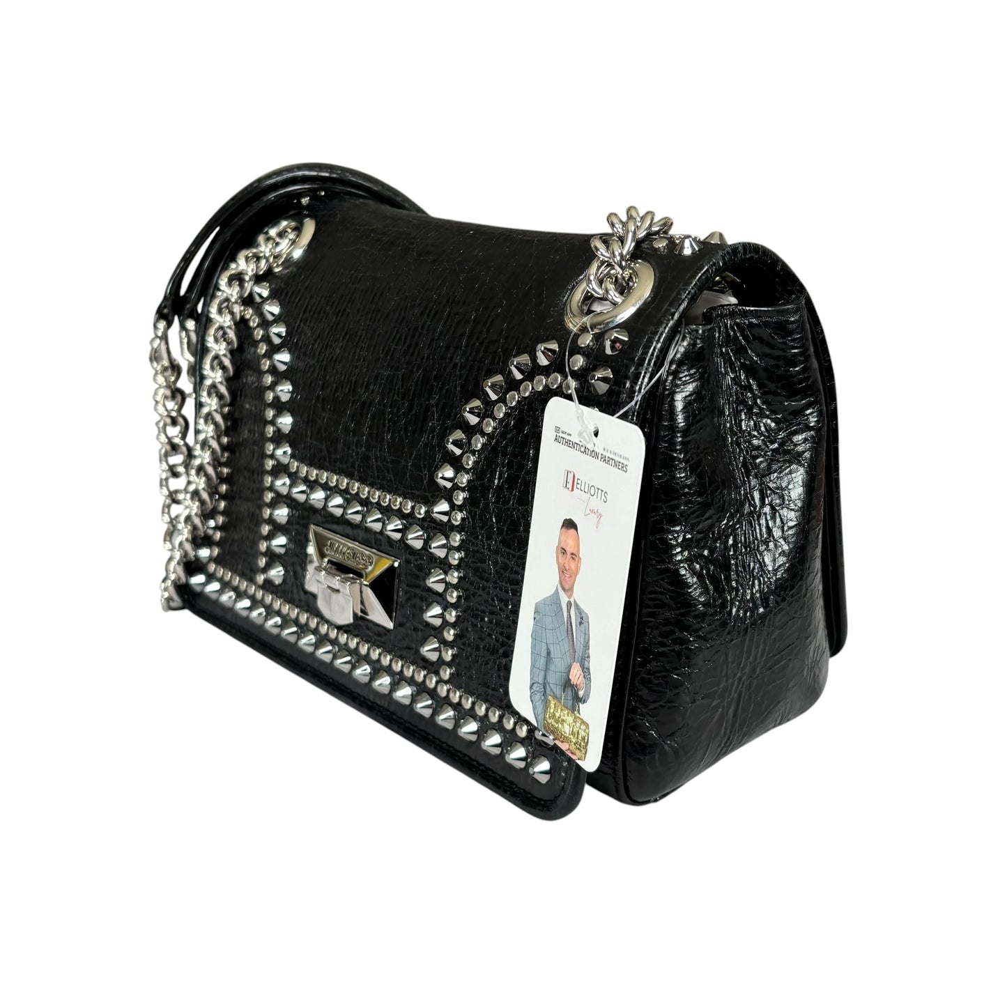 Jimmy Choo Rebel Studded 2-Way  SHW Crossbody Purse