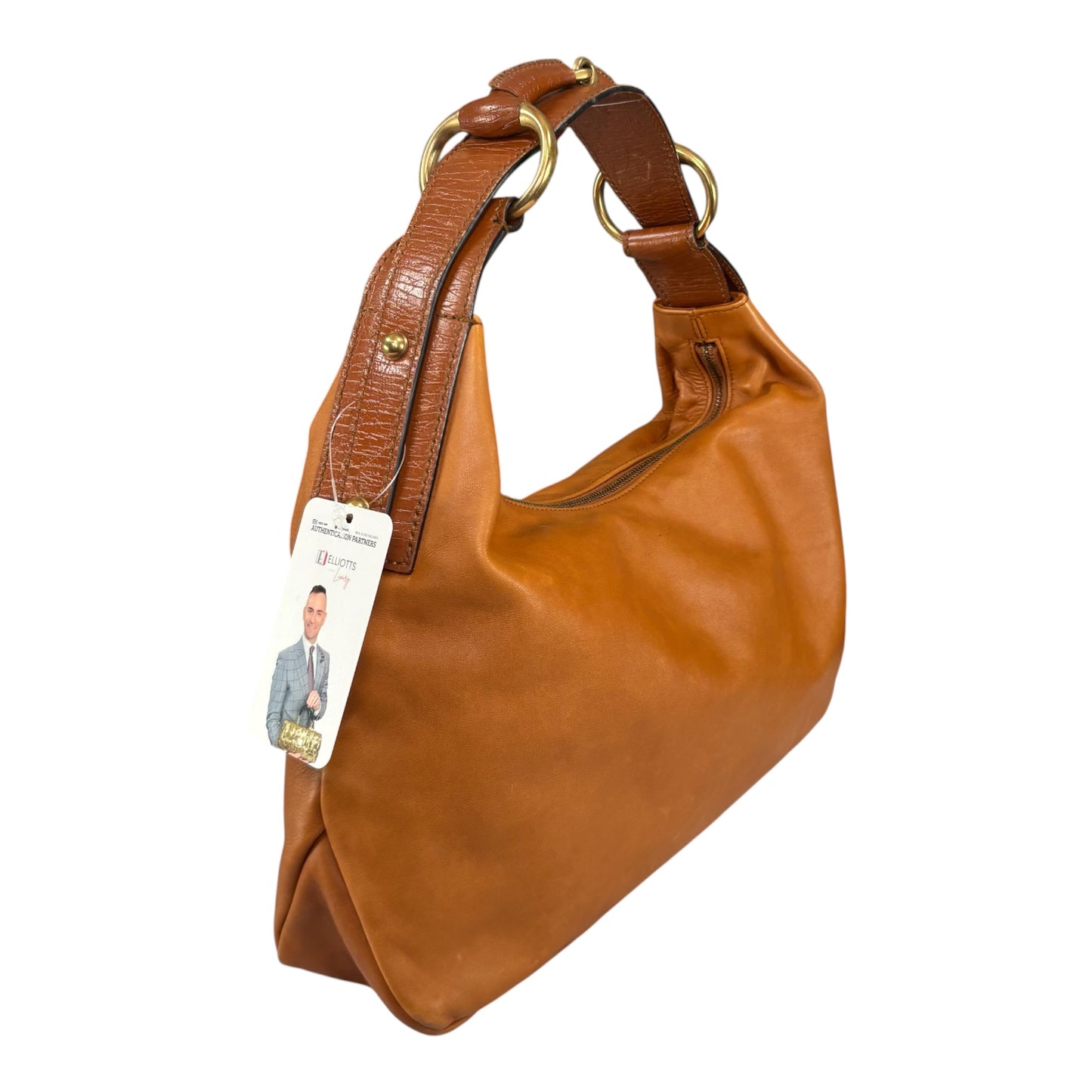 Gucci Y2K Horsebit GHW Congac Leather Shoulder Hobo Purse