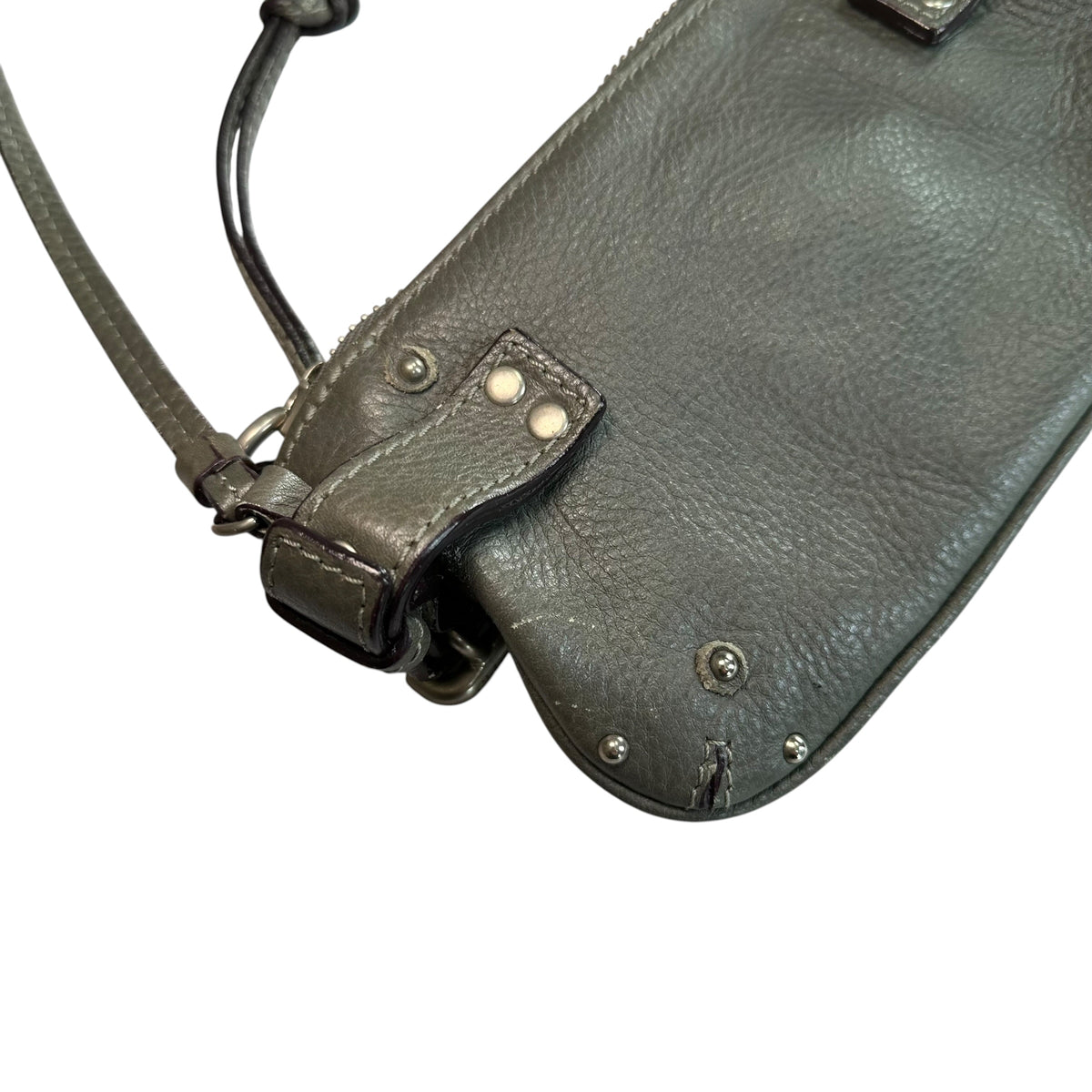 Chloe Paddington Grey Mini Leather Pouchette  SHW