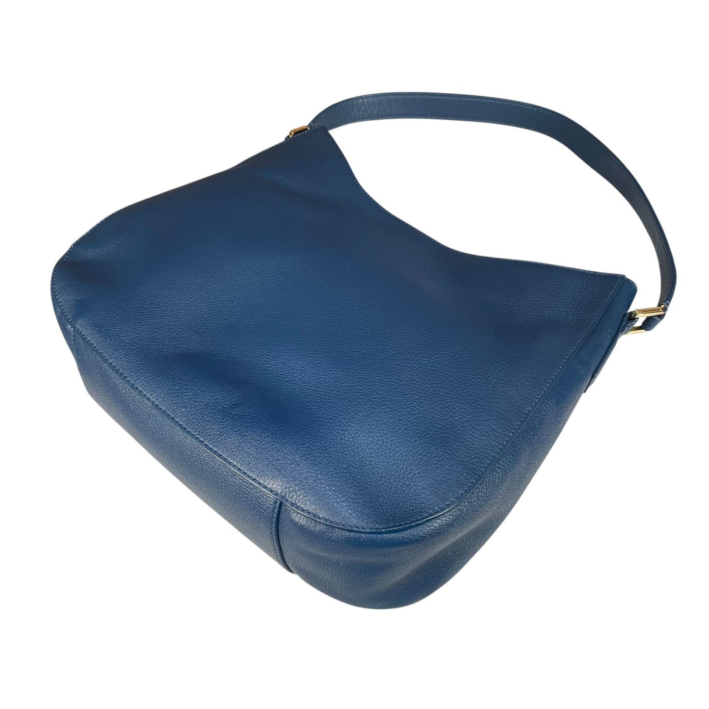 Tory Burch Mercer Blue Wave Leather GHW Hobo Shoulder Bag