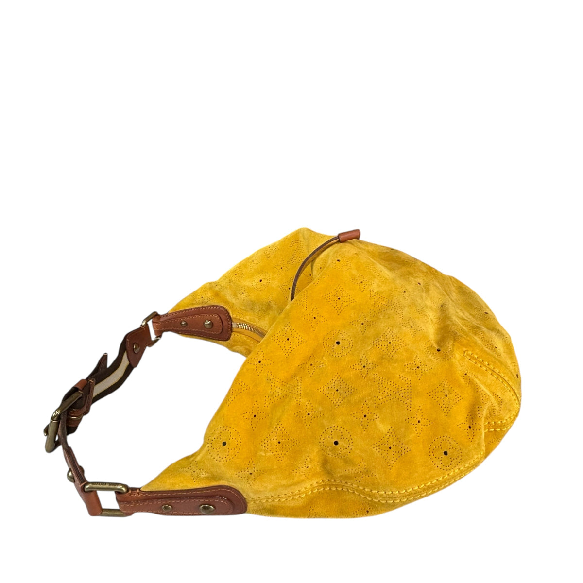Louis Vuitton Y2K Onata Mustard Mahina Suede GM Hobo Bag