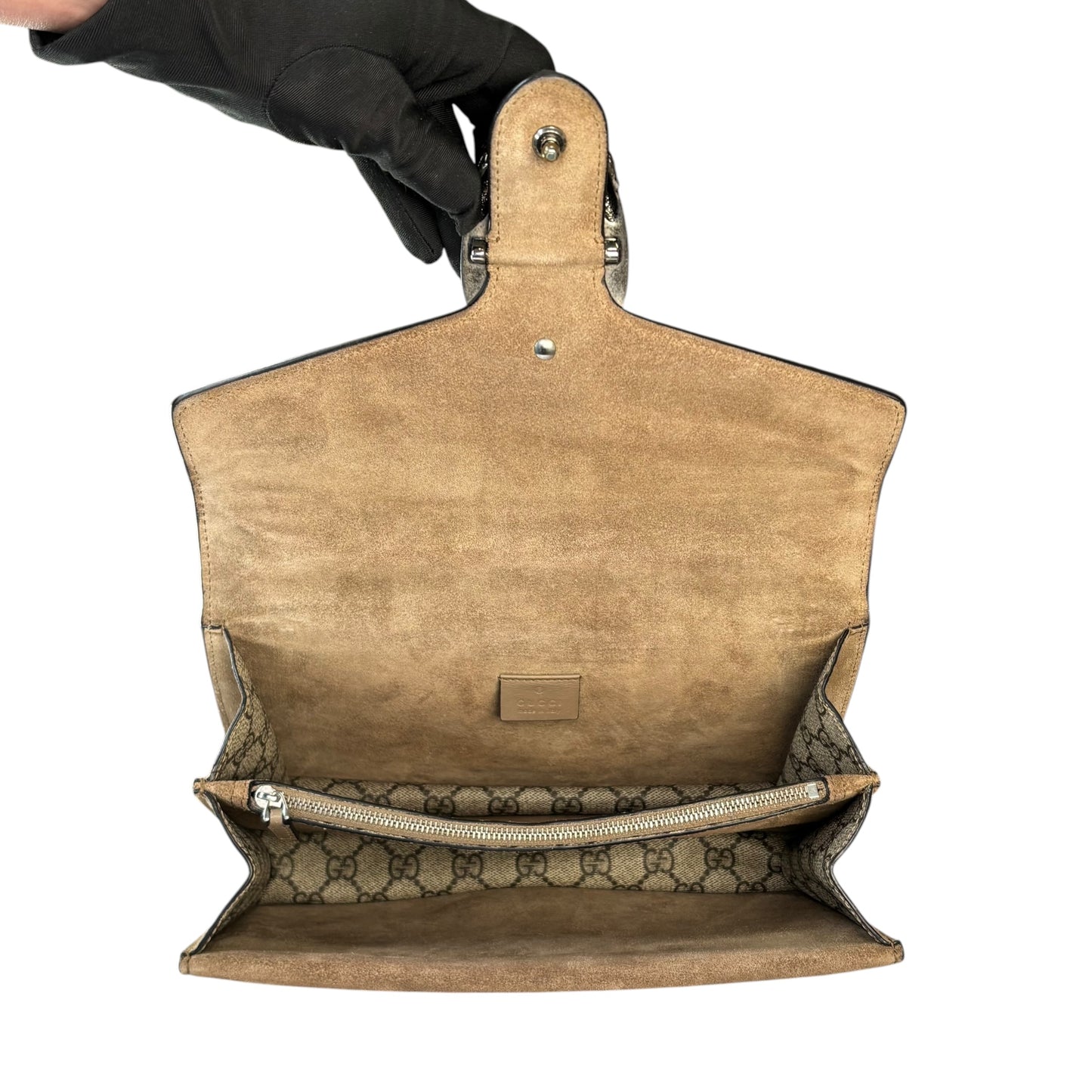 Gucci GG Dionysus Medium GG Supreme Canvas / Suede Shoulder Purse