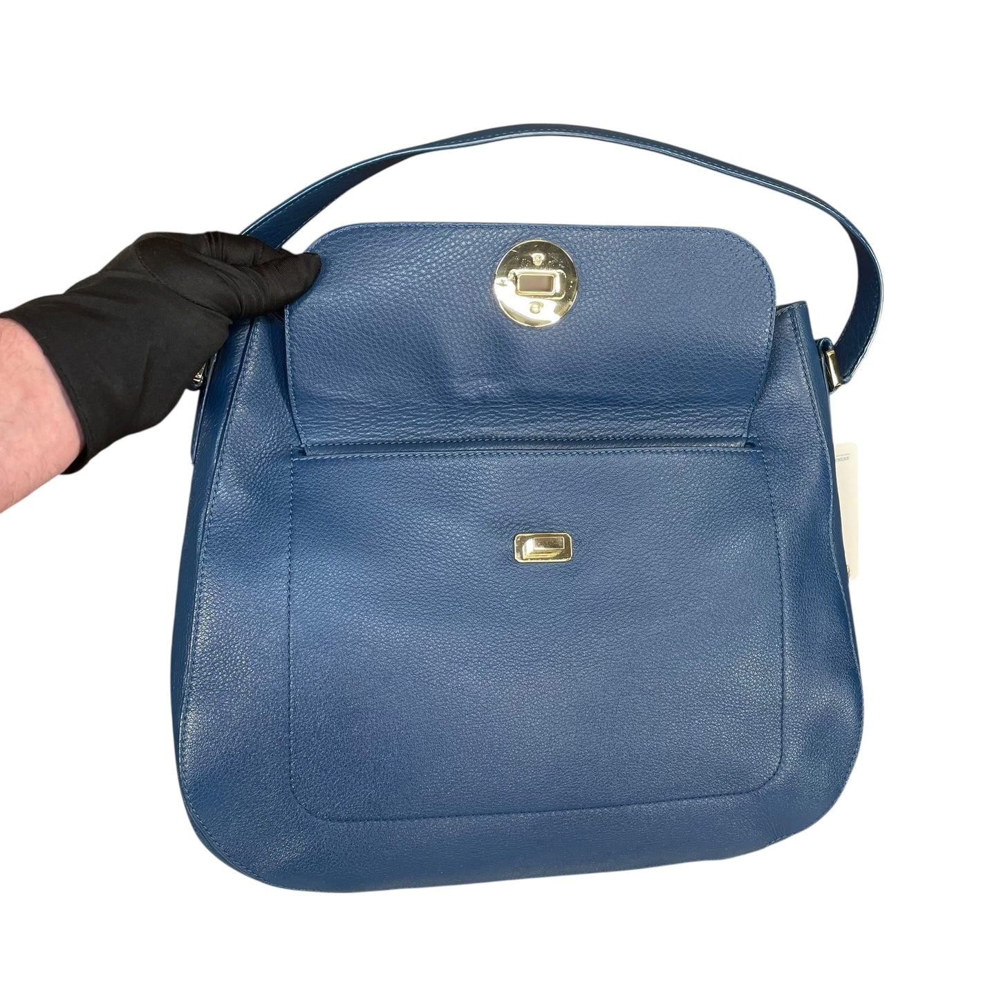 Tory Burch Mercer Blue Wave Leather GHW Hobo Shoulder Bag