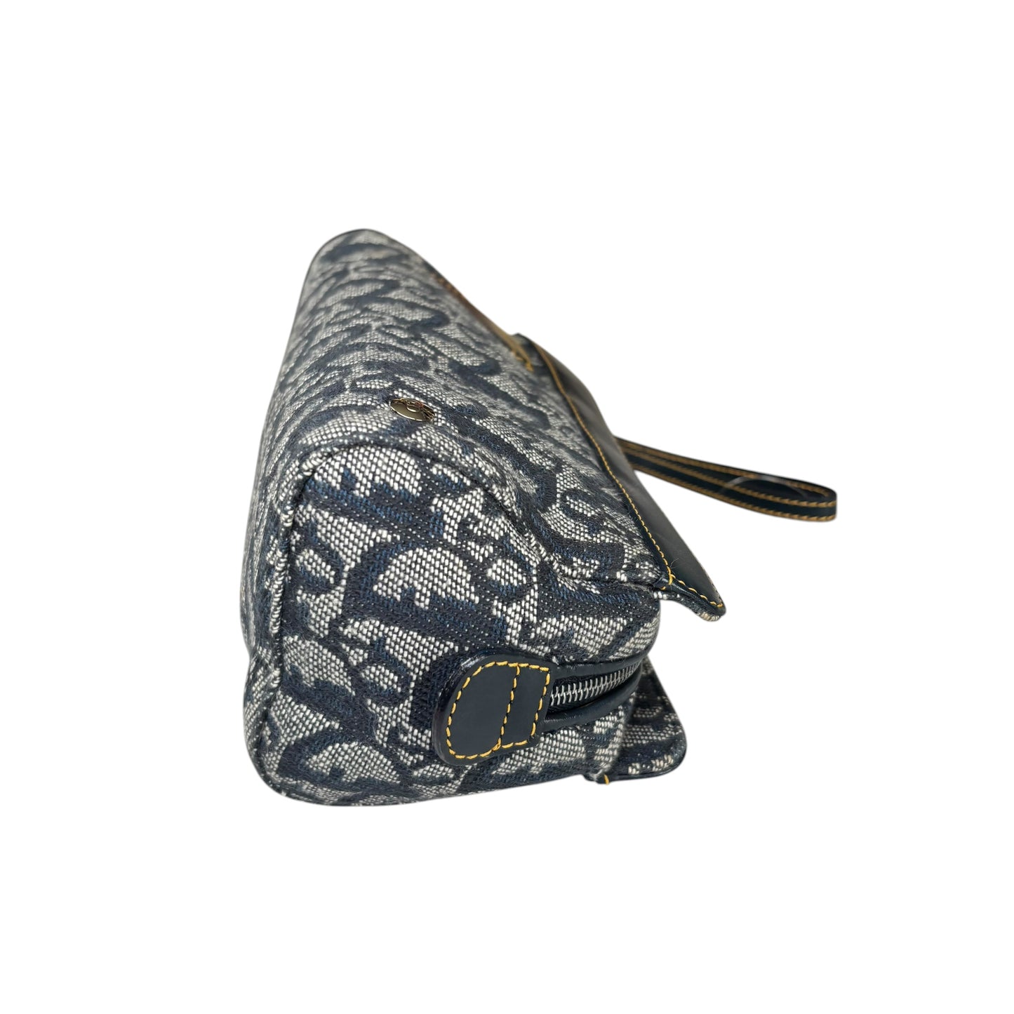 Christian Dior Y2K Mini Leather  Blue Jean Pouchette Clutch Wristket
