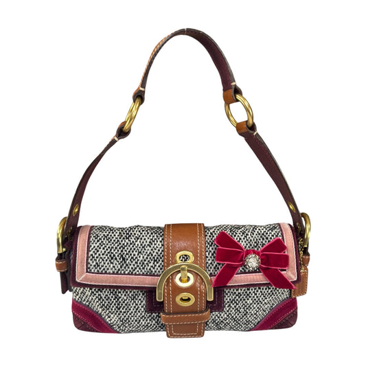 Coach Y2K Tweet Suede Bow Limited Baguette Purse