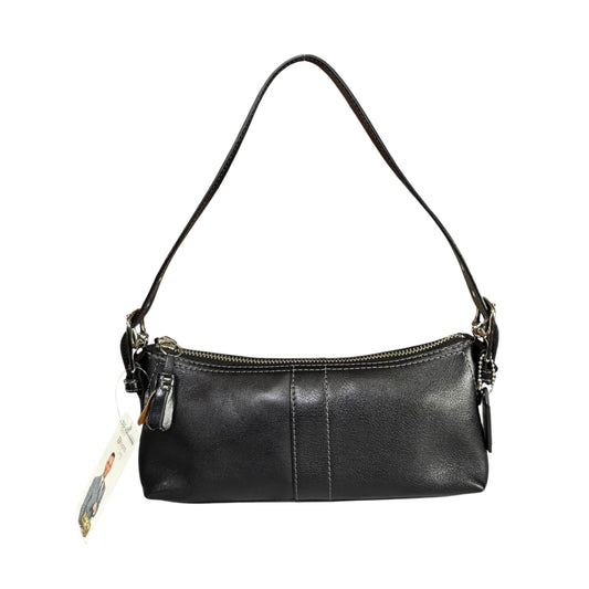 Coach Hamilton Baguette Black Leather SHW Shoulder Purse