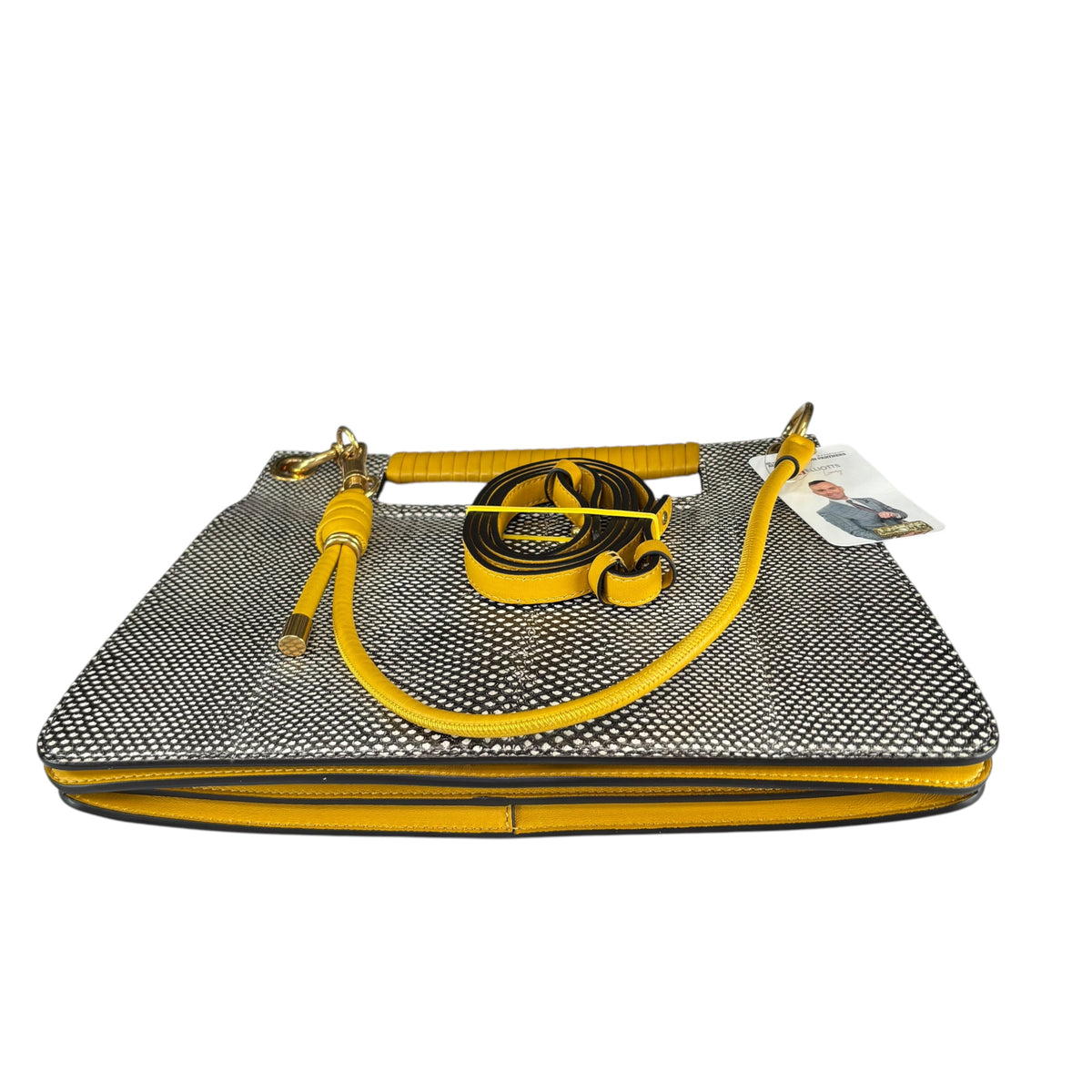 Givenchy Whip Embossed Leather Mustard 3-Way Shouder Purse