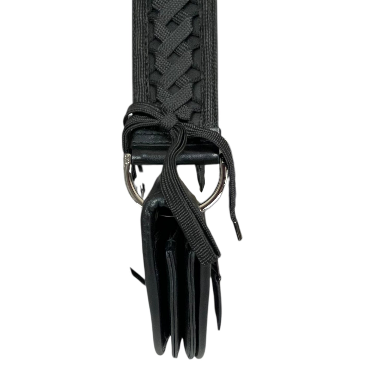 Christian Dior Admit It Corset Black Leather 2-Way SHW Shoulder Crossbody Purse