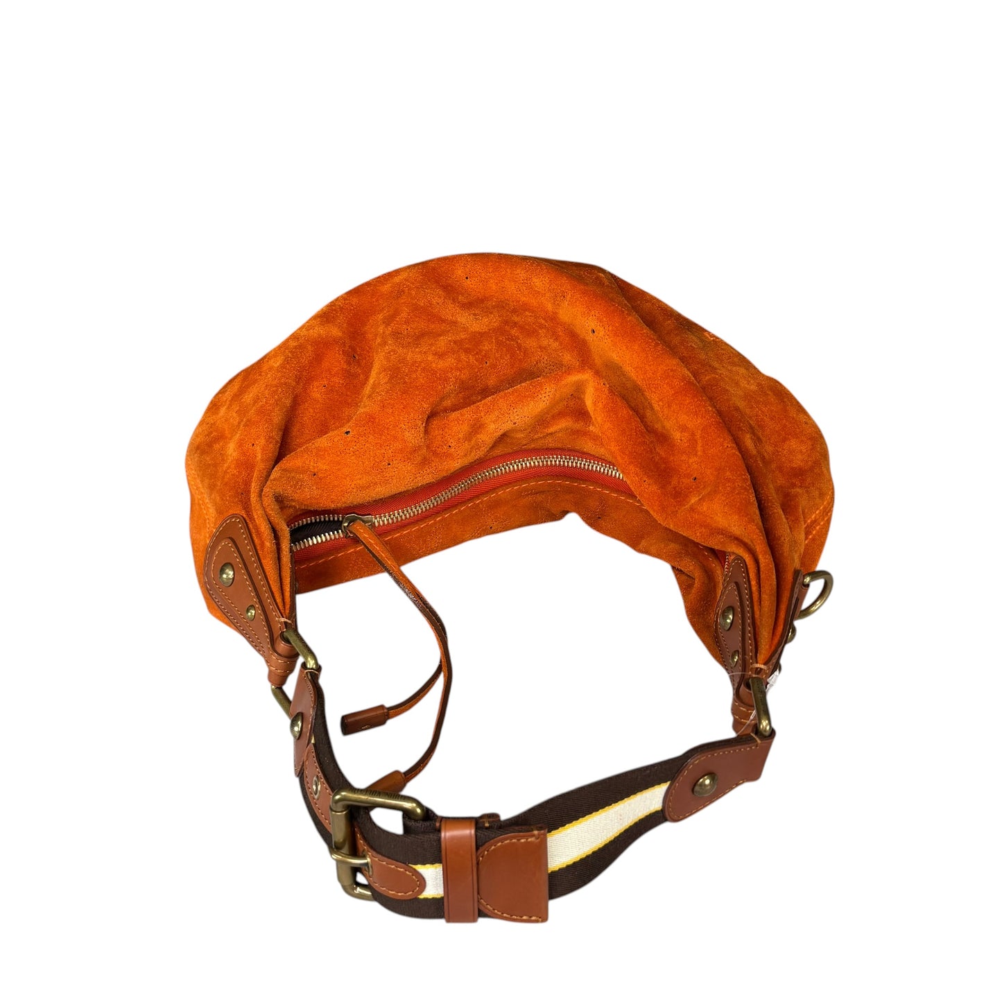 Louis Vuitton Y2K Onatah Orange Suede Mahani Shoulder Hobo