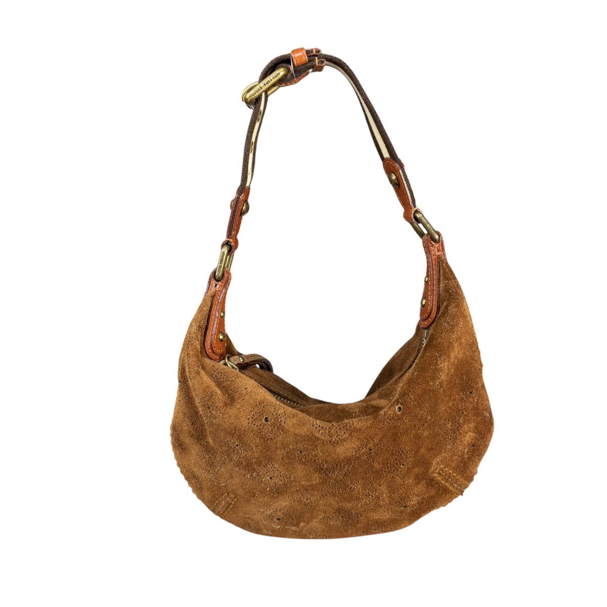 Louis Vuitton Y2K Onata Brown Suede Mahina PM Mini Leather Hobo Purse