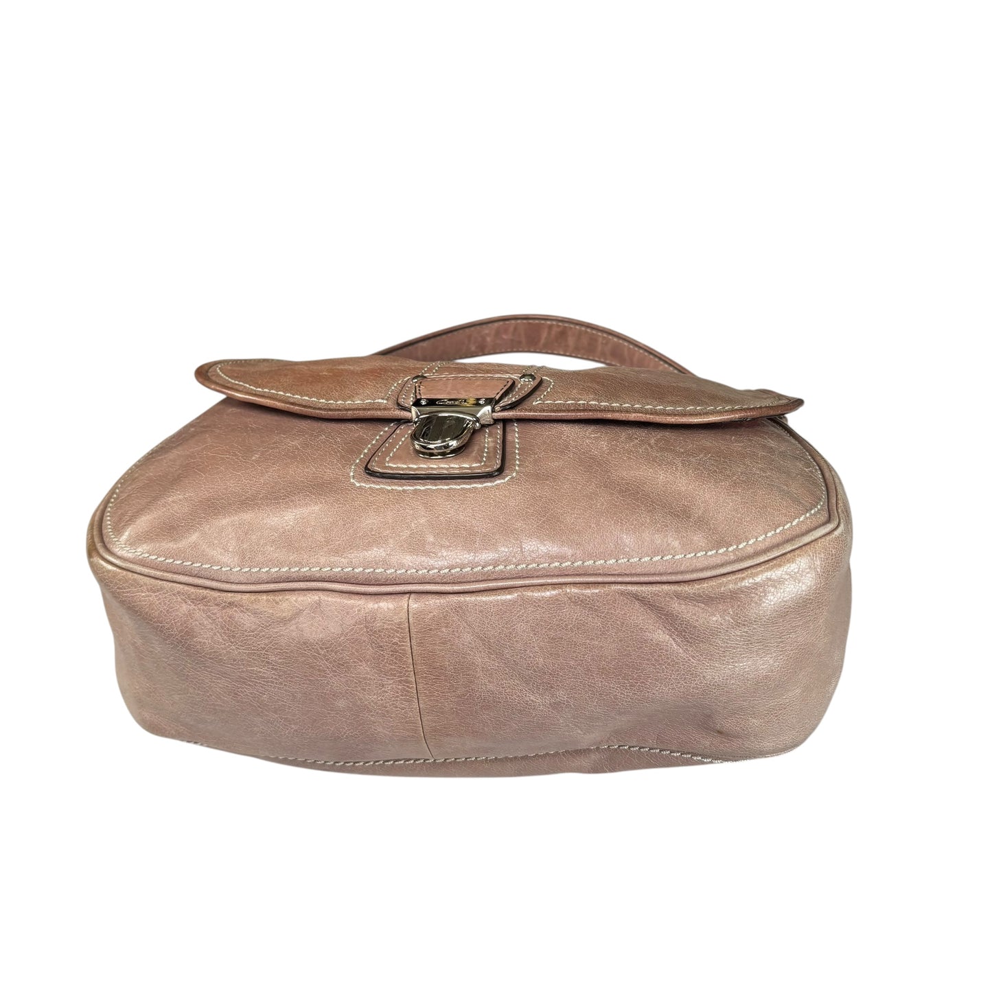 Coach Y2K Taupe Distressed Soho Buckle Shoulder Purse