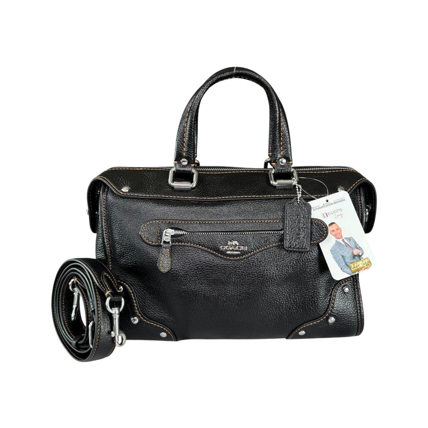 Coach Millie SHW Pebbled Leather Satachel Crossbody Bag