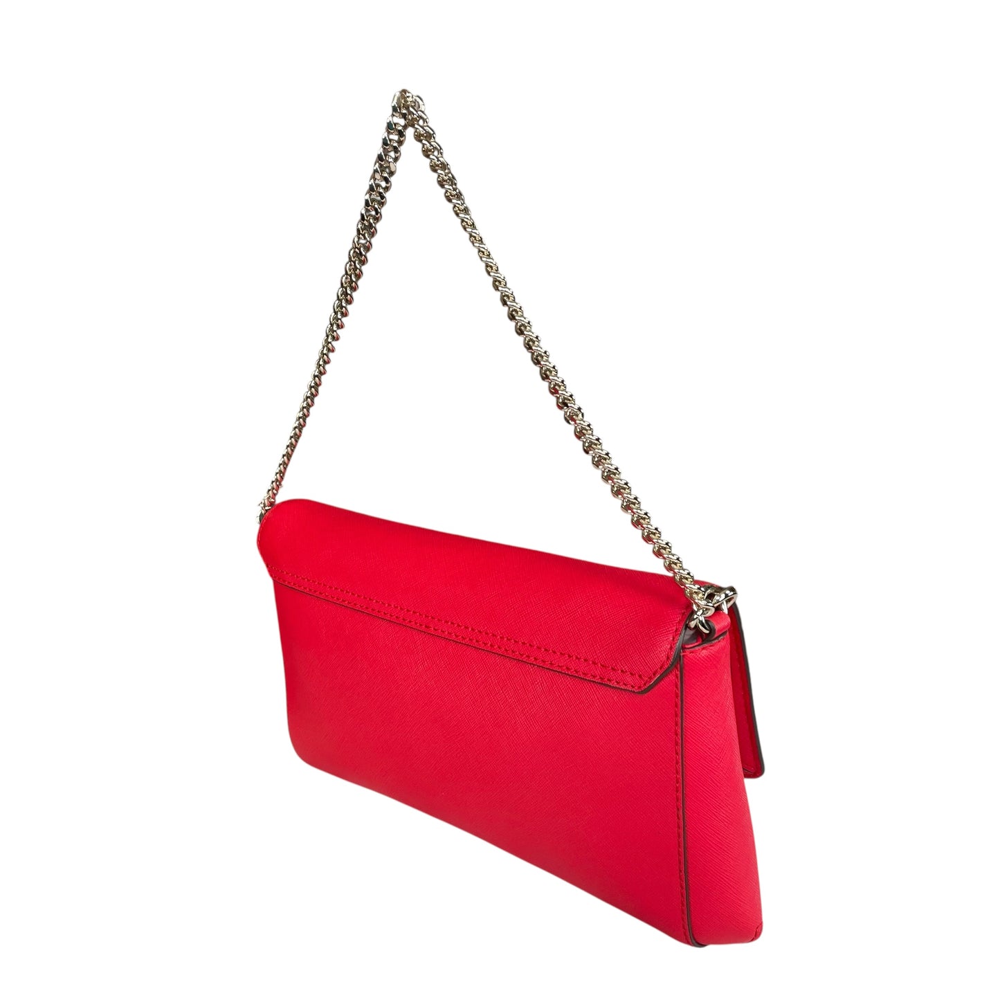 Kate Spade Laurel Red / Black Saffiano Leather Chain GHW 2-Way Flap Purse