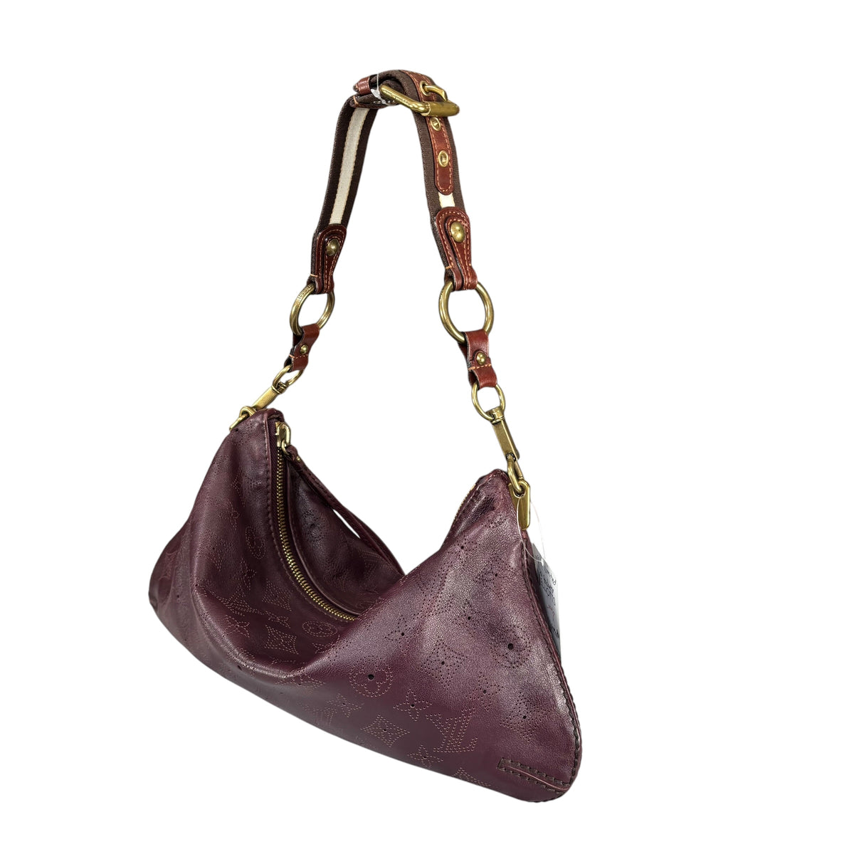 Louis Vuitton Limited Edition Mahina Bordeaux Leather Onatah PM Pouchette Hobo
