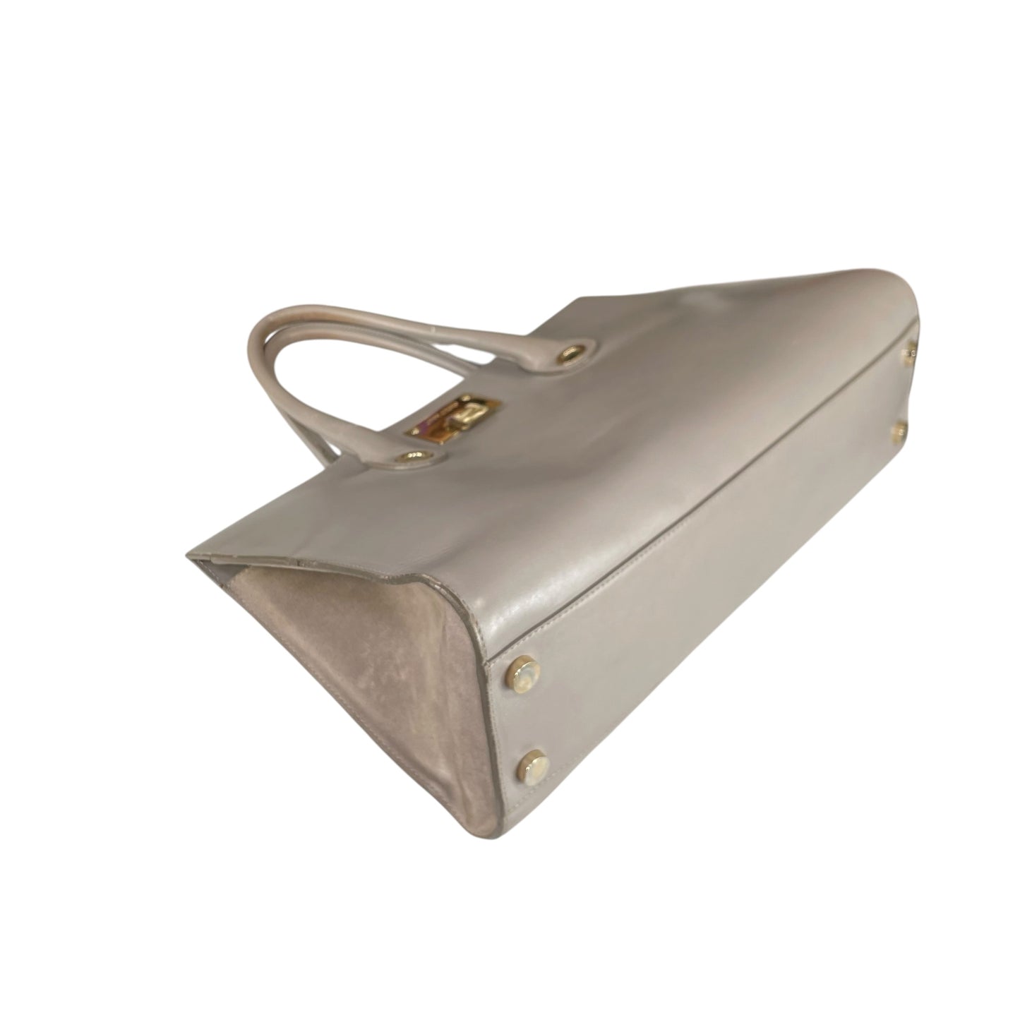 Jimmy Choo Y2K Riley Grey GHW Clip Lock Lilac Leather East West Tote