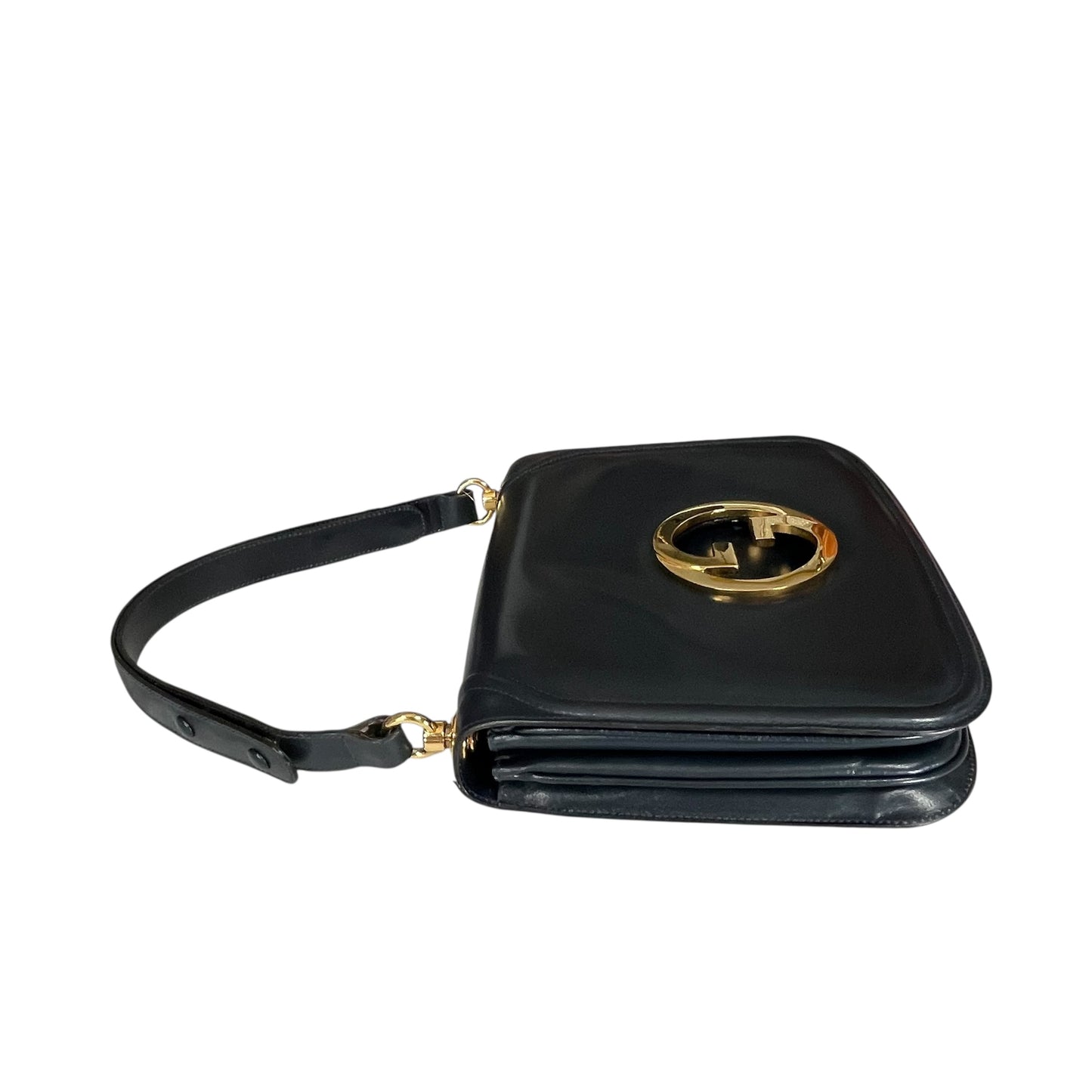 GG Blondie Navy GHW Blondie Flap Shoulder Two Way Purse