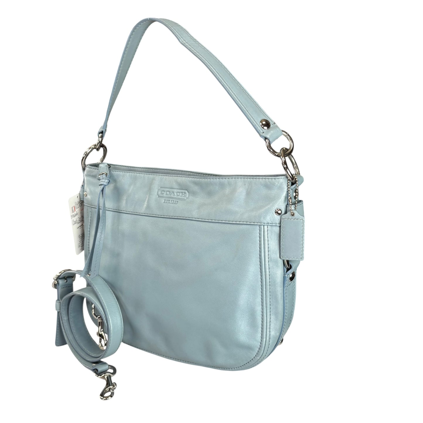 Coach Zoe Light Blue SHW 2-Way Shoulder Hobo Purse