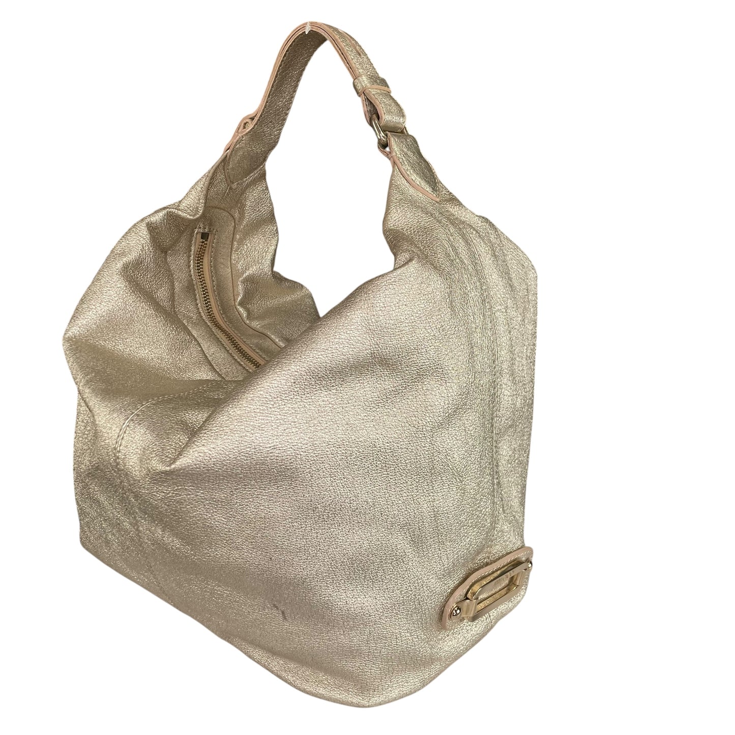 Jimmy Choo Y2K Metallic GHW Aged Golden Foil Leather XL Hobo