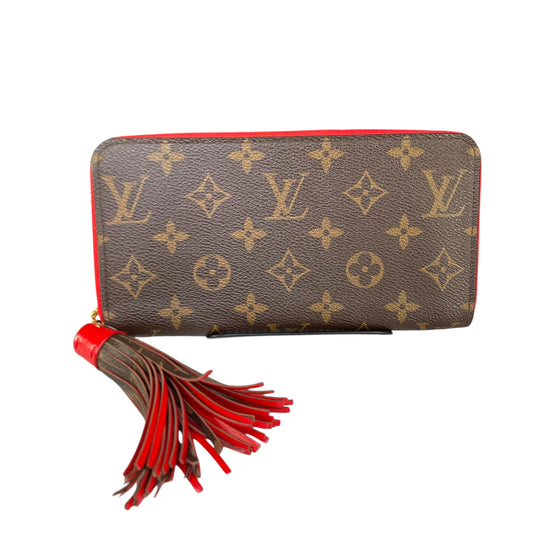 Louis Vuitton Pompon Zippy Tassel Wallet Monogram Canvas Red