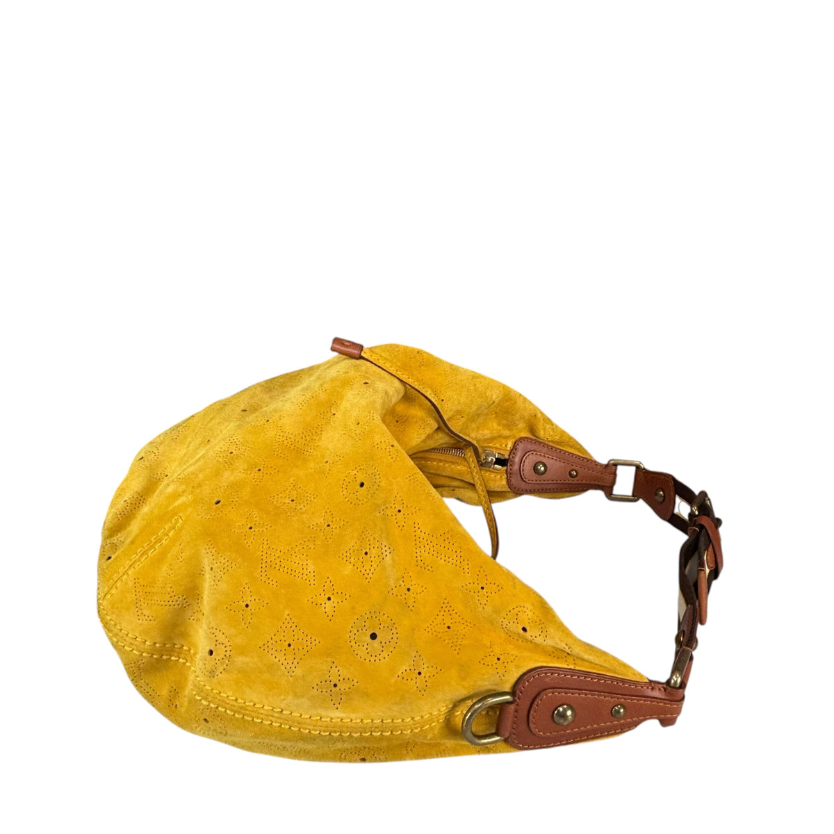 Louis Vuitton Y2K Onata Mustard Mahina Suede GM Hobo Bag