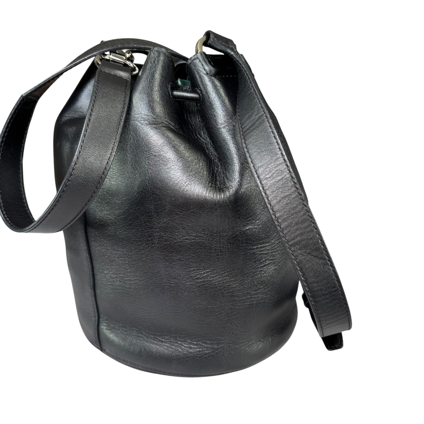 Alexander Wang Diego Bucket SHW Black Leather Crossbody