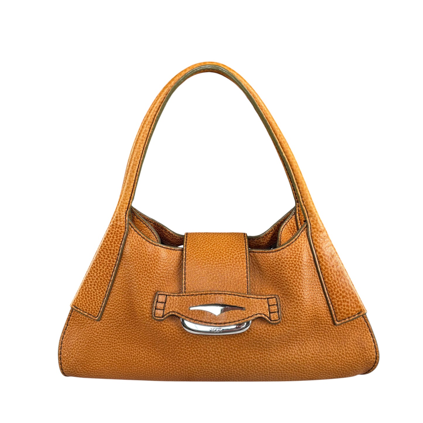 TOD’s Golden Brown SHW Pebbled Leather Hobo Shoulder Purse