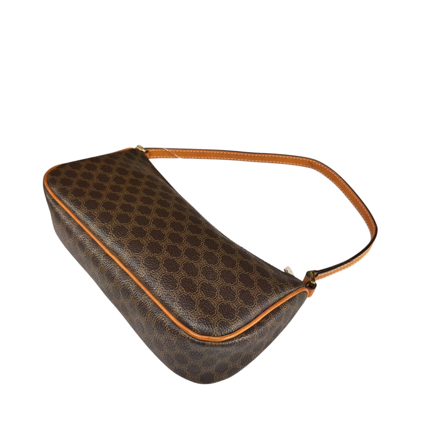 Celine Macadam Mono Baguette Canvas Leather Shoulder Purse