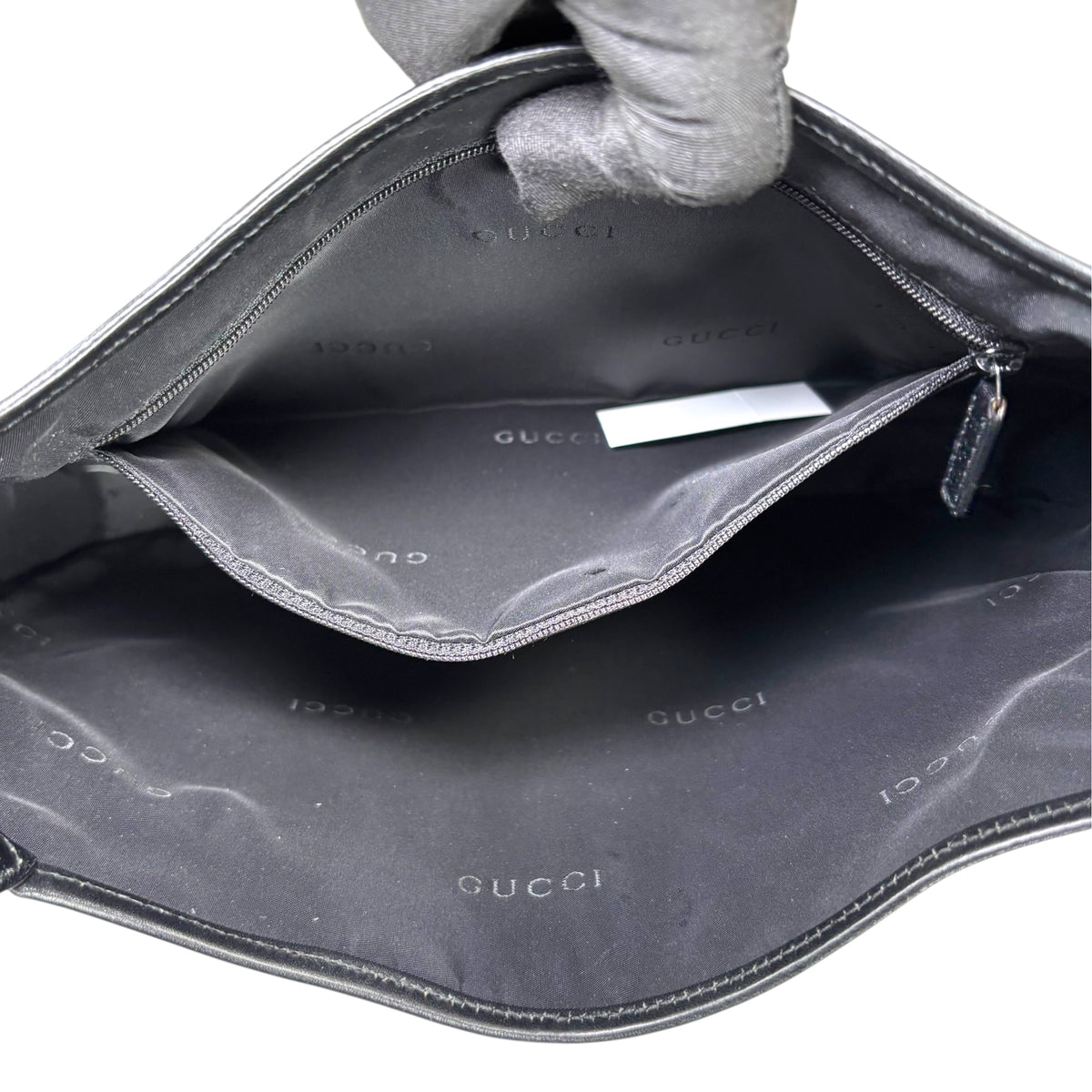 Gucci Y2K Jackie Lilac Velvet & Black Leather Shoulder Bag