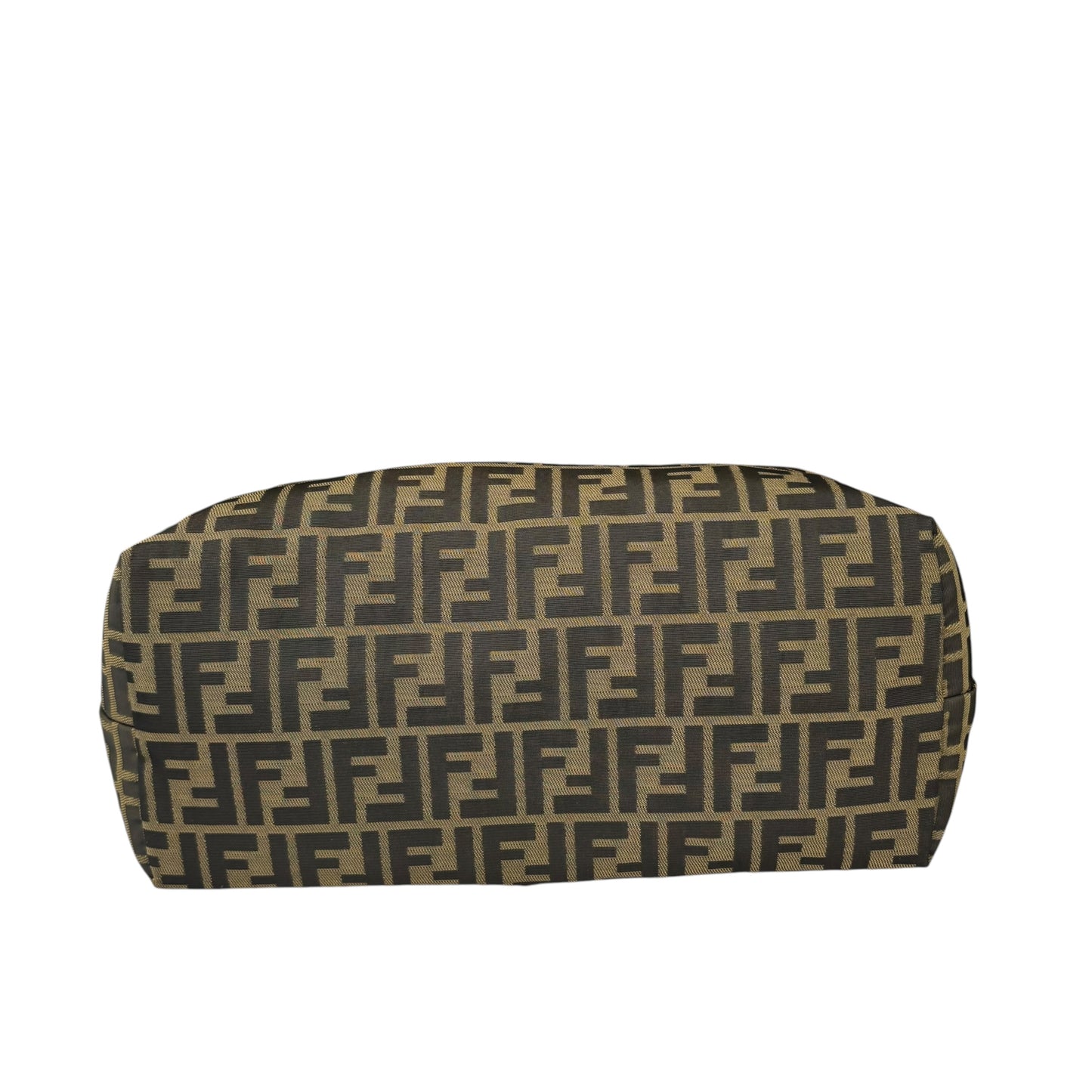 Fendi Y2K Zucca Monogram Brown Canvas / Leather MM Tote