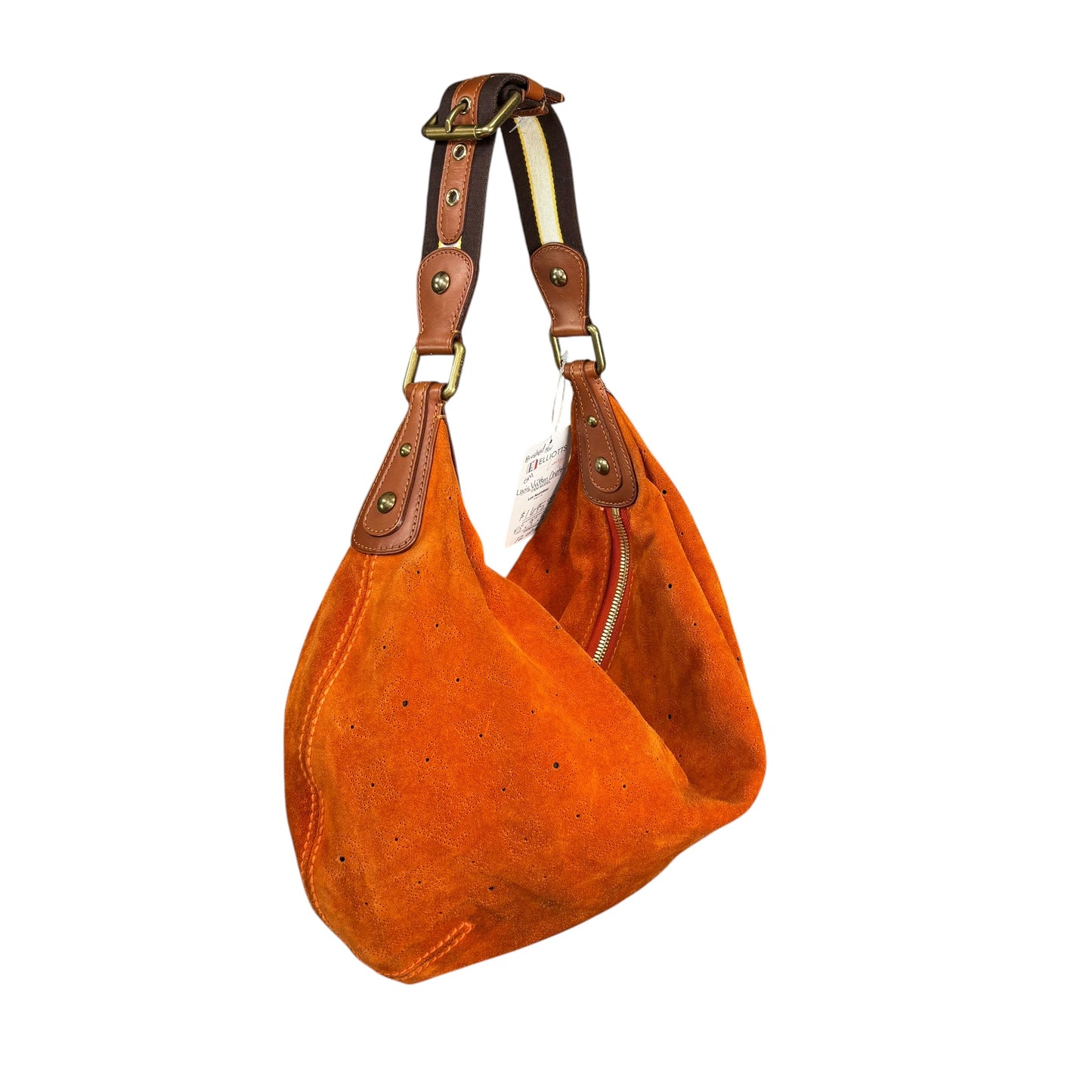 Louis Vuitton Y2K Onatah Orange Suede Mahani Shoulder Hobo