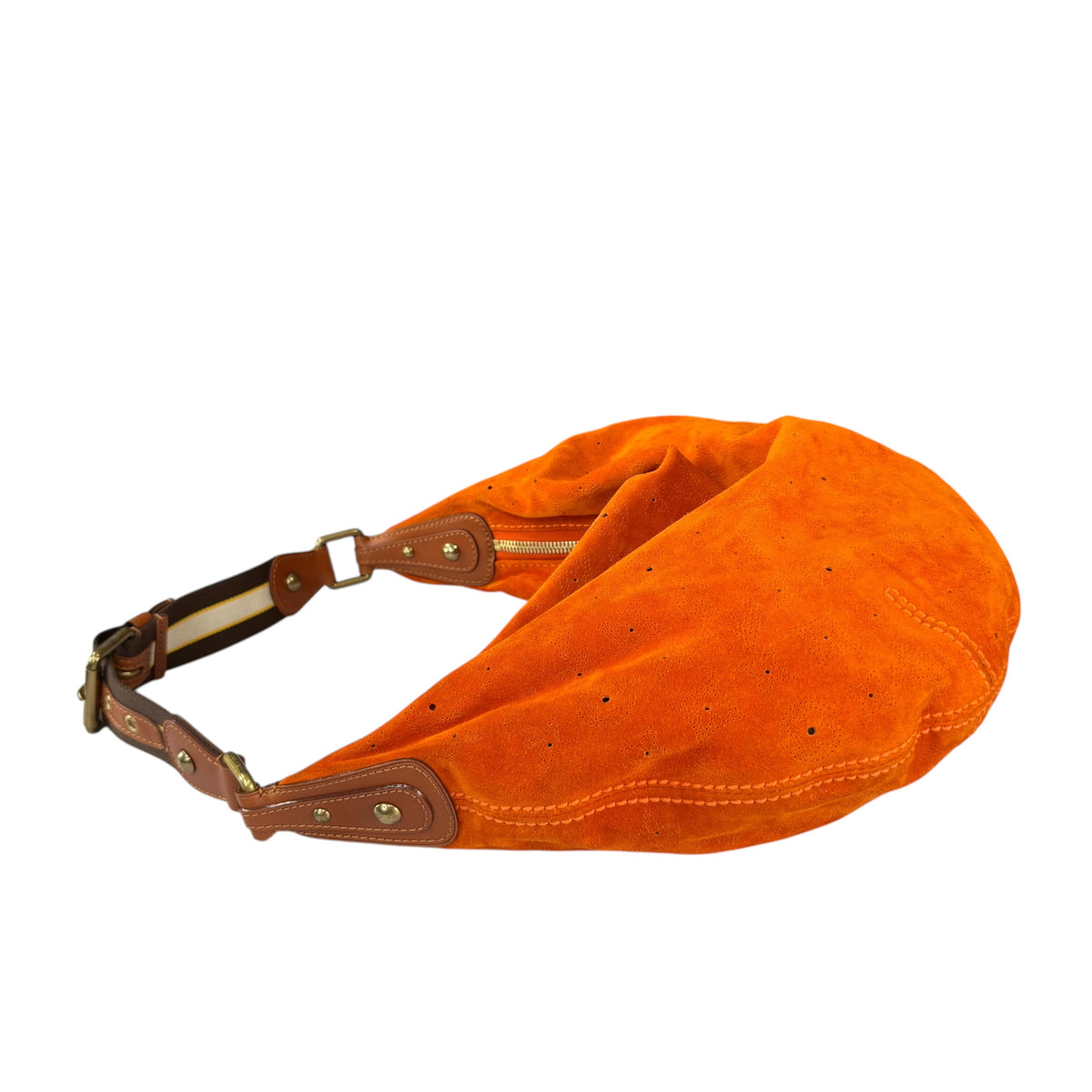 Louis Vuitton Y2K Onata Orange Suede Mahina GM Leather Hobo Purse