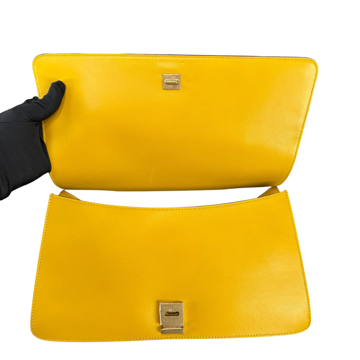 Givenchy Whip Embossed Leather Mustard 3-Way Shouder Purse