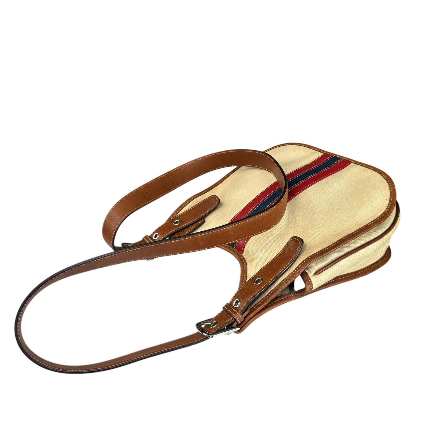 Coach Varsity Y2K Heritage Saddle Crossbody Canvas Bag