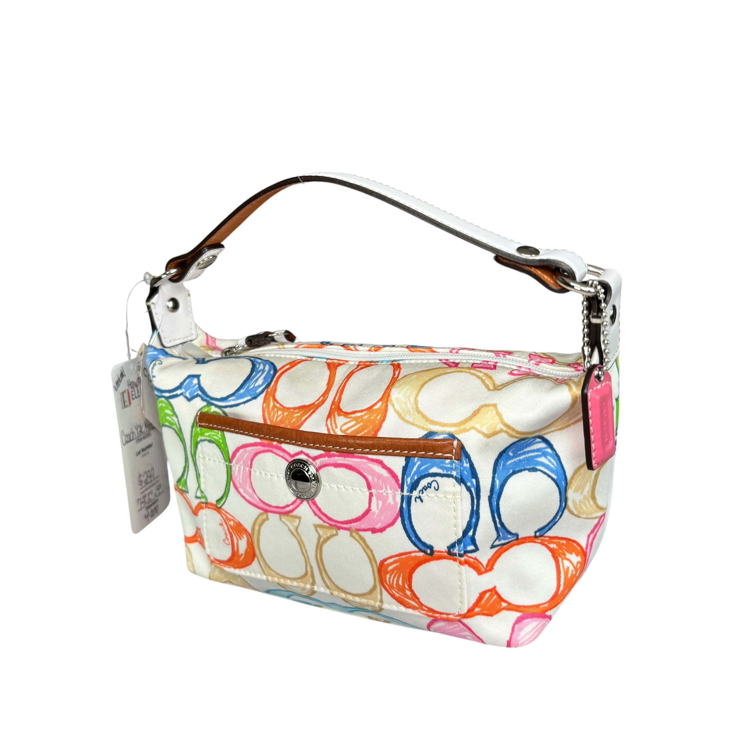 Coach Y2K Mini Make-Up Pouch Multi Scribble Monogram Bag