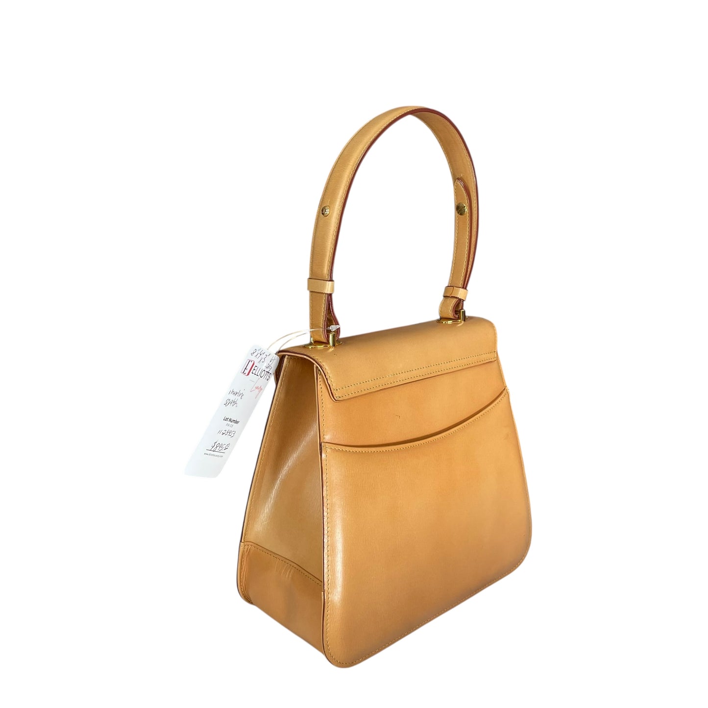GIVENCHY Kelly Top Handle Camel Brown Magnetic GHW Snap Closure Shoulder Purse