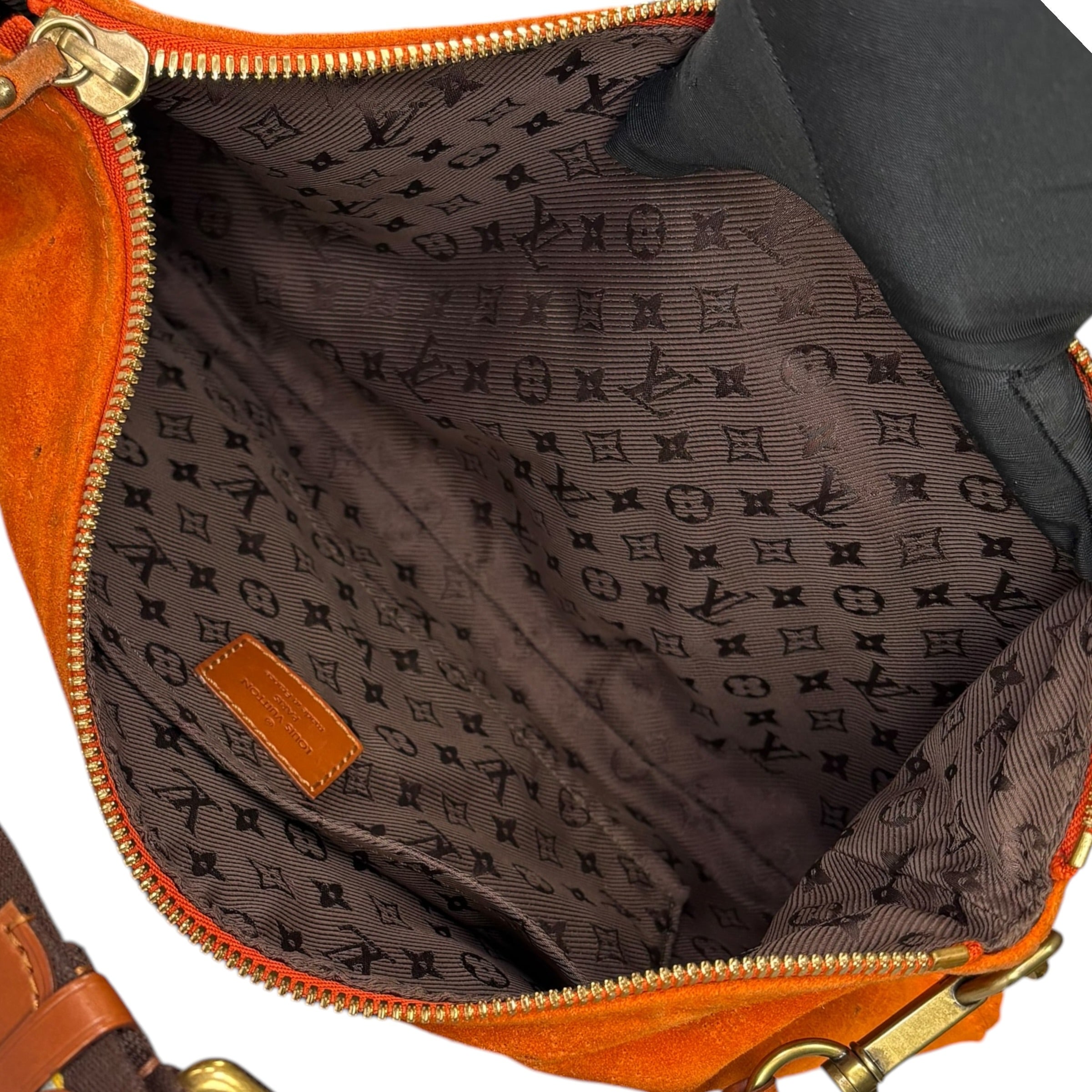 n*a様 LOUIS VUITTON オナタPM マヒナ　オレンジ スエード ハ Louis Vuitton Mahina Onatah PM Pouchette Orange Suede Shoulder