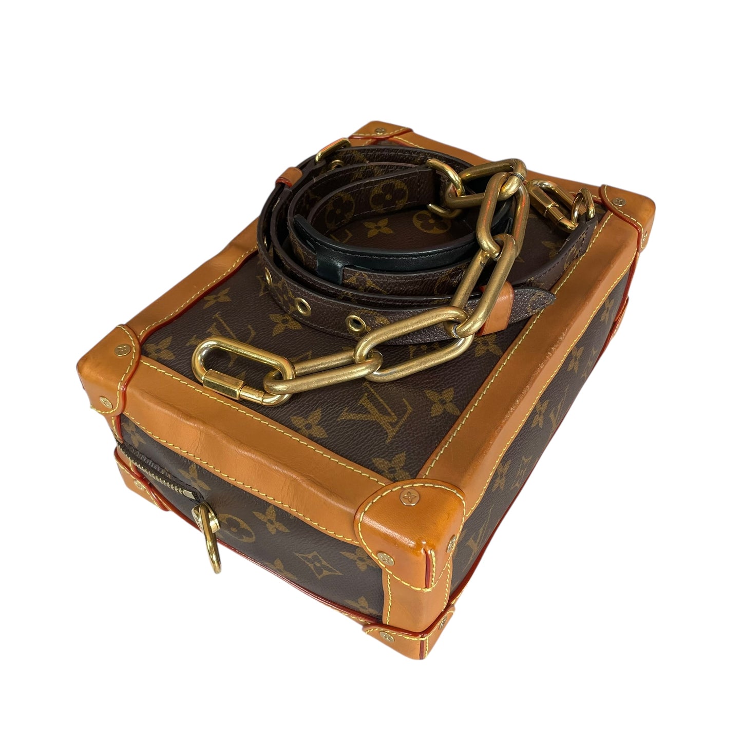 Louis Vuitton Limited 2019 Soft Trunk Heavy Duty Chain Dual Zip 18”-25” Strap