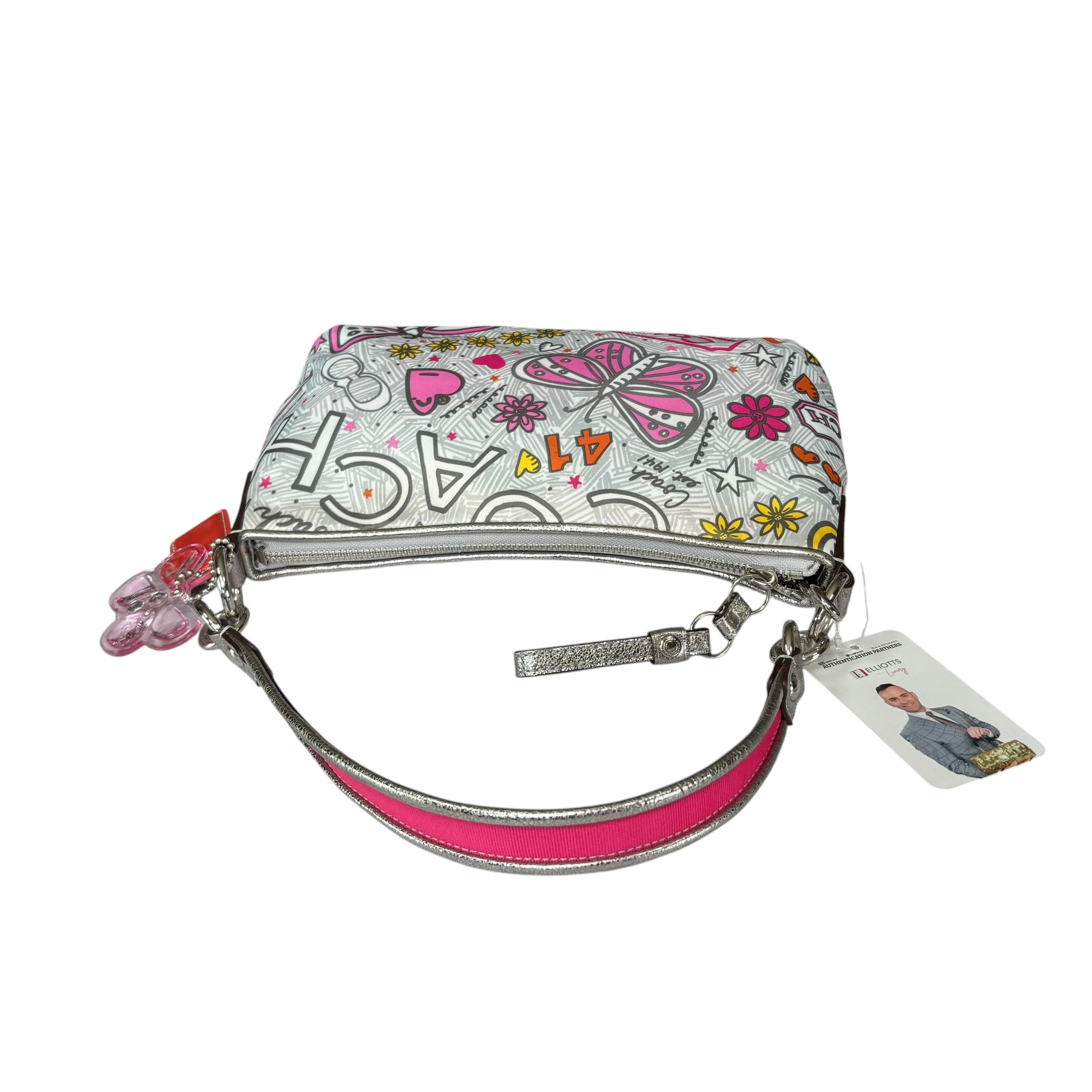 Coach Y2K Poppy Butterfly Floral Graffiti 2-Way Crossbody Purse