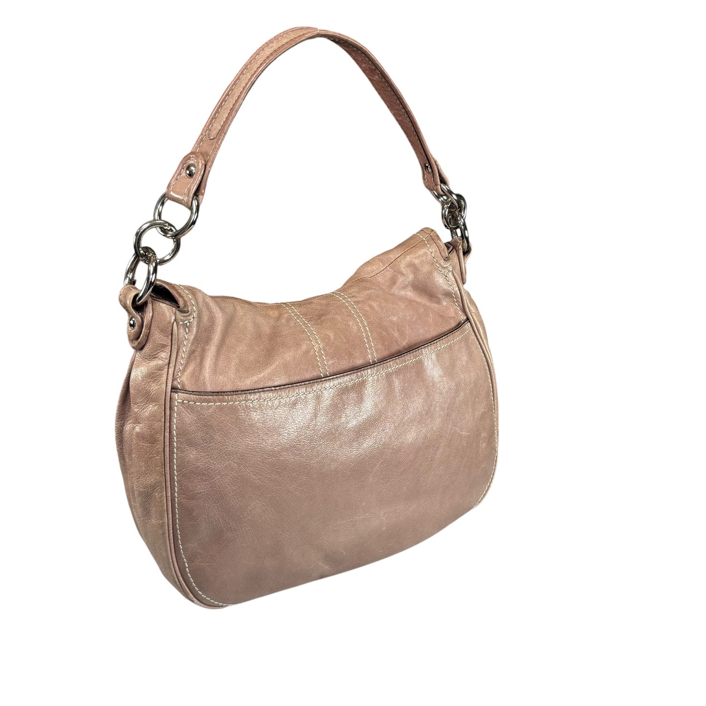 Coach Y2K Taupe Distressed Soho Buckle Shoulder Purse