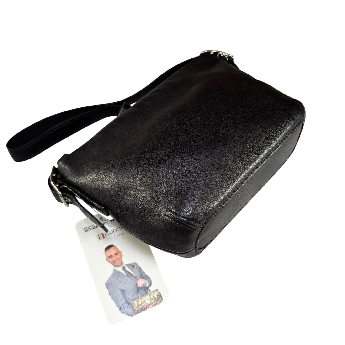 Coach Mini Y2K Black Leather SHW Shoulder Purse