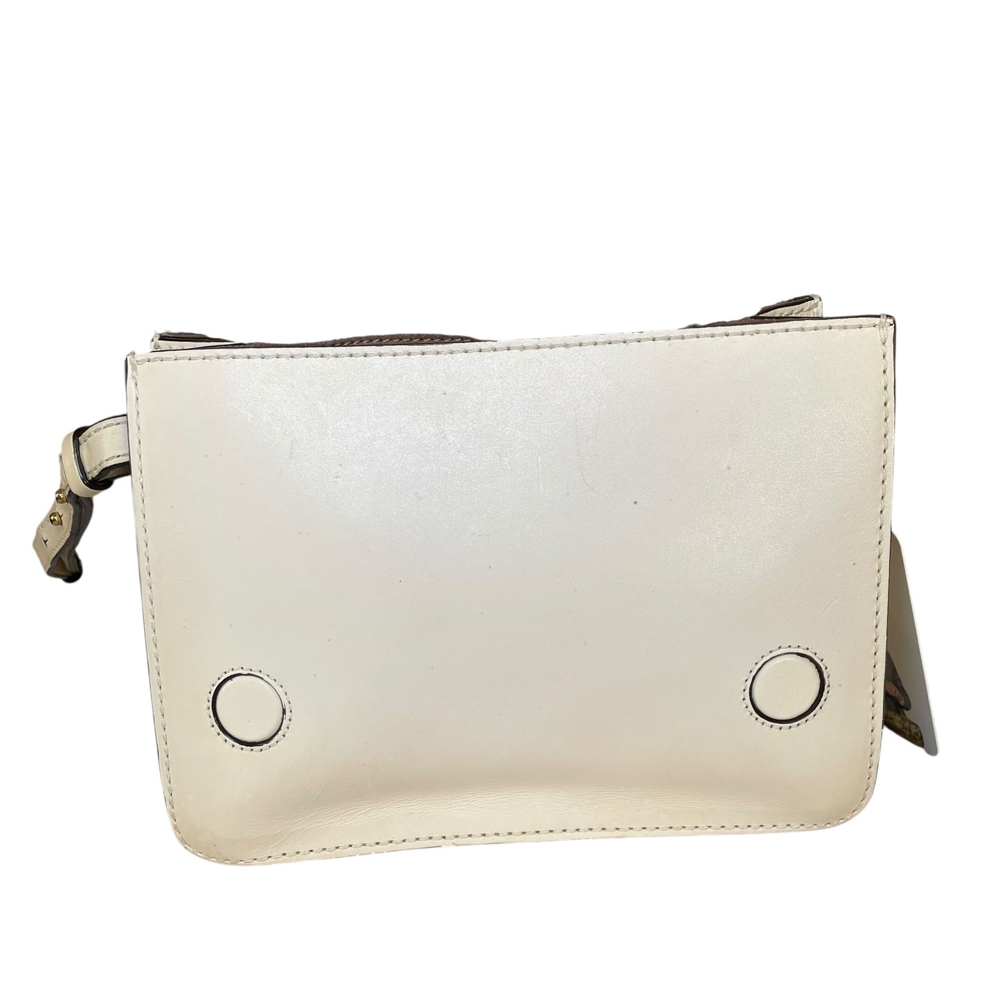 Jimmy Choo Madeline Crossbody Bag Ivory Leather GHW Buckle Flap 2-Way