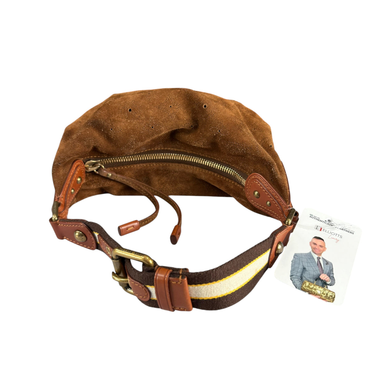 Louis Vuitton Y2K Onata Brown Suede Mahina PM Mini Leather Hobo Purse