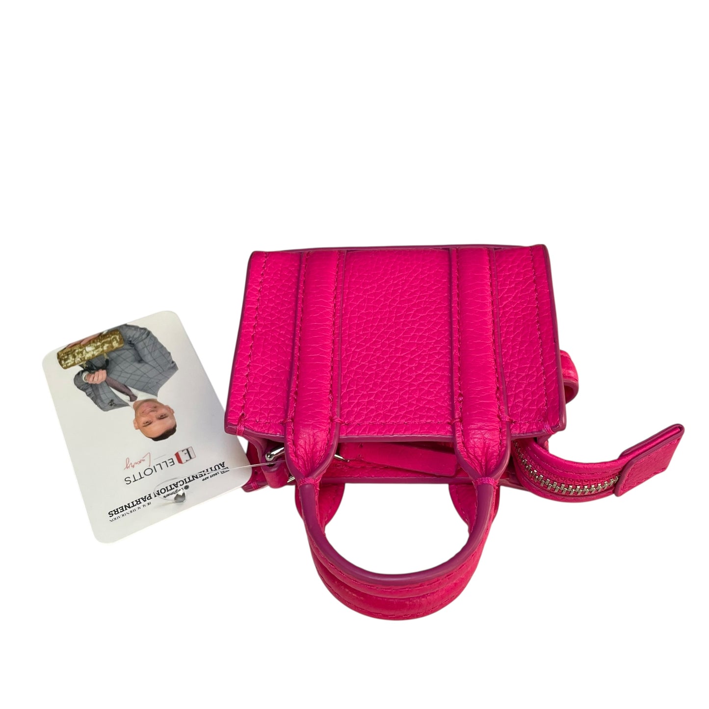 Marc Jacobs The Tote Bag Nano Leather Bag Charm / Keychain Pink Mini Tote