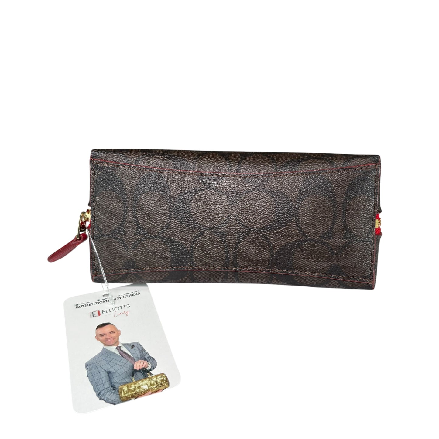 Coach Cosmetic PVC Signature C Zippy Pouch Case