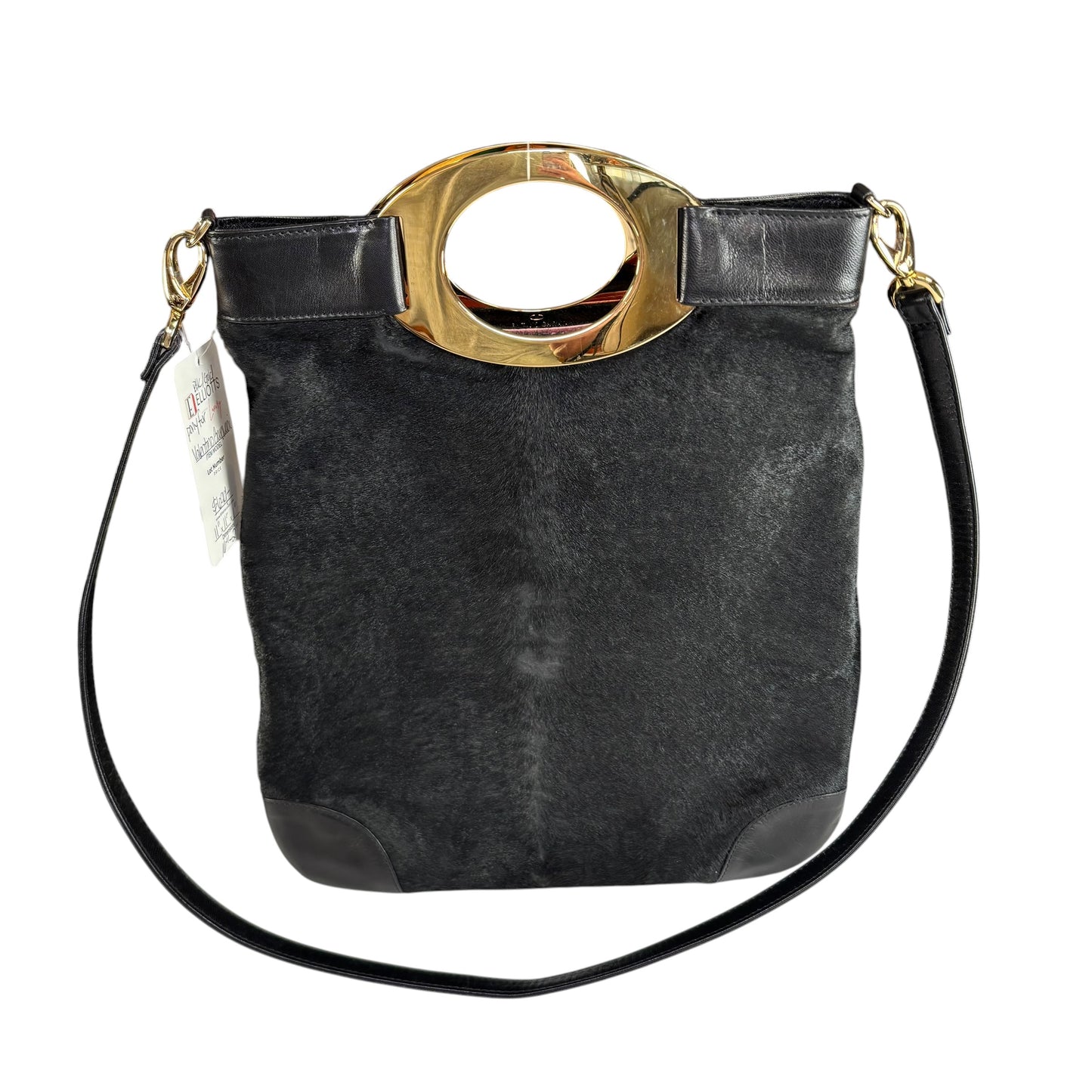 Valentino Garavani Slim GHW Pony Fur Leather Shoulder Purse