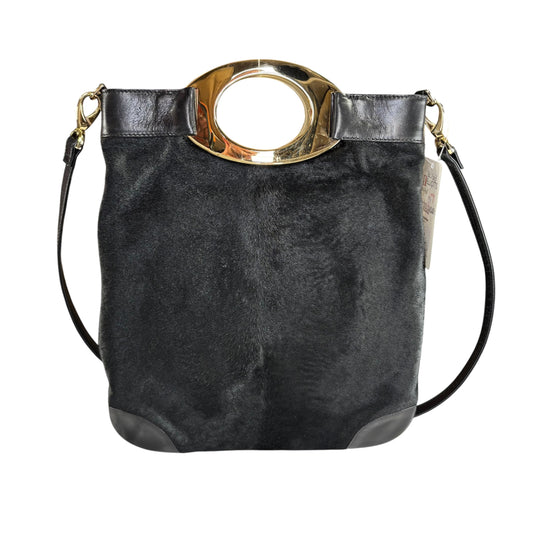 Valentino Garavani Slim GHW Pony Fur Leather Shoulder Purse