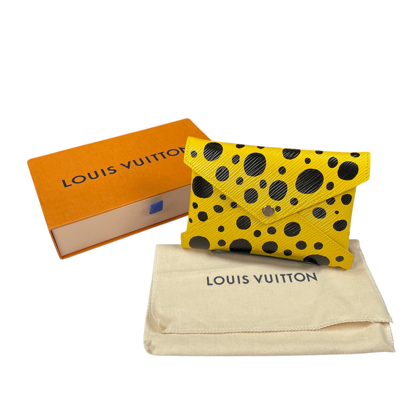 Louis Vuitton Epi Yellow & Black Bumble Bee Dots Kusama Kirigami Pochette Medium