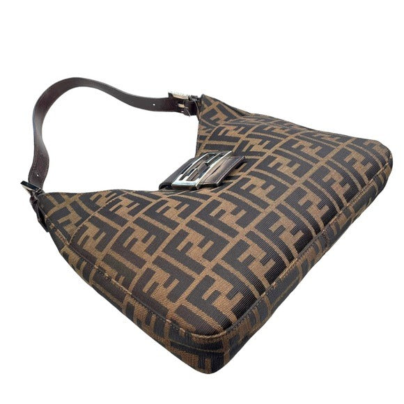 FENDI Zucca Shoulder Pochette Bag Multi Case Pouch Brown Canvas